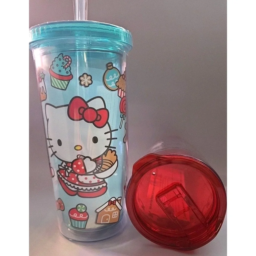 Hello Kitty Gingerbread And‎ Christmas Cookie Tumbler Set Of 2 New